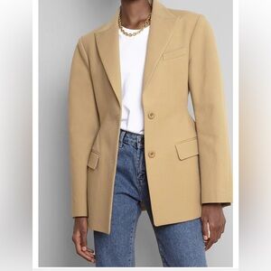 The Frankie Shop COLETTE SINGLE BREASTED HOURGLASS BLAZER Camel Size M/L